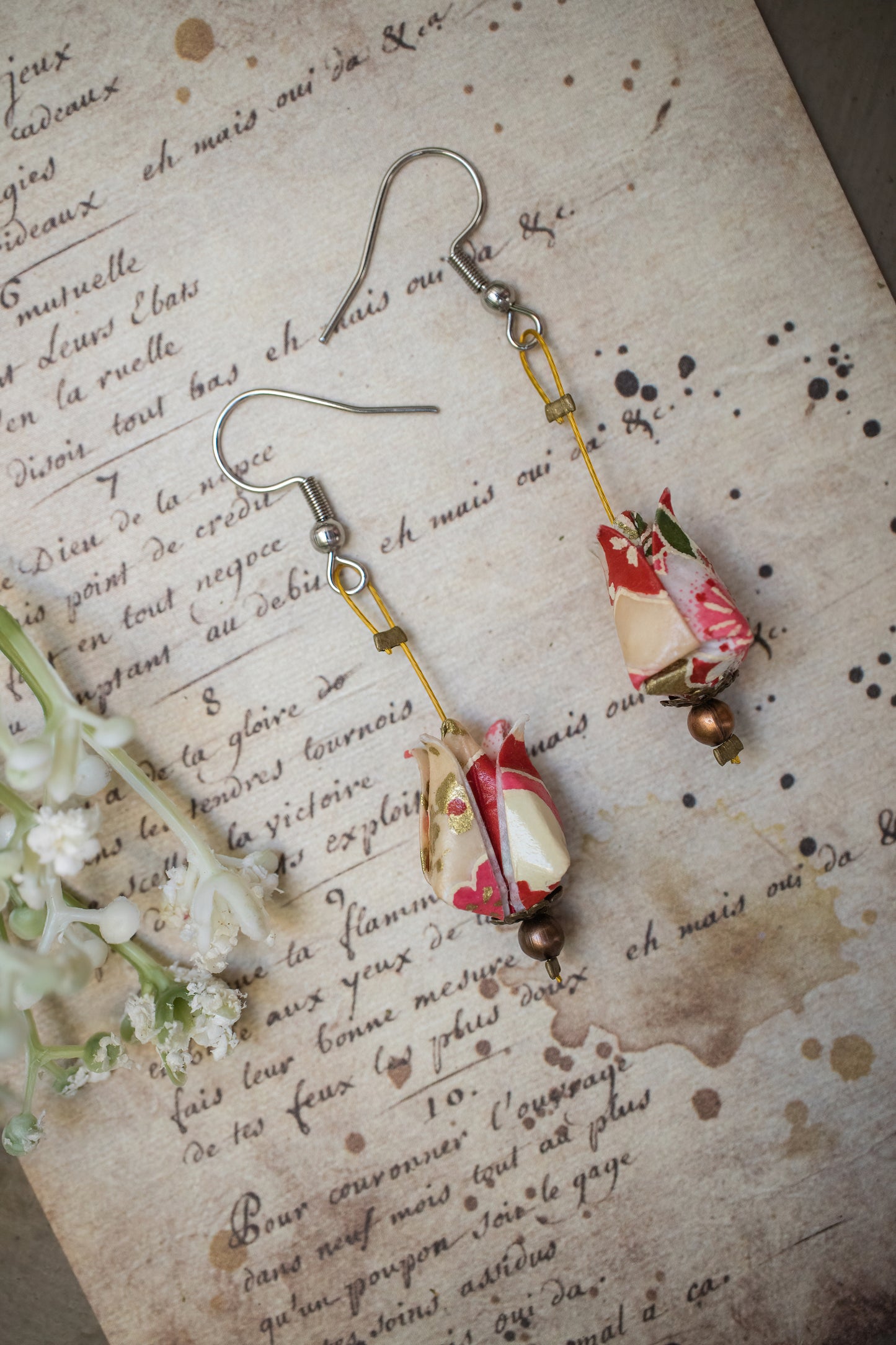 Tulip Origami Earrings