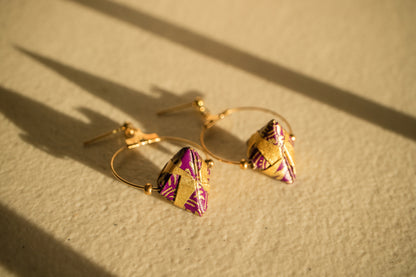 Sonobe Stripe Origami Earrings