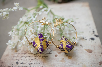 Sonobe Stripe Origami Earrings