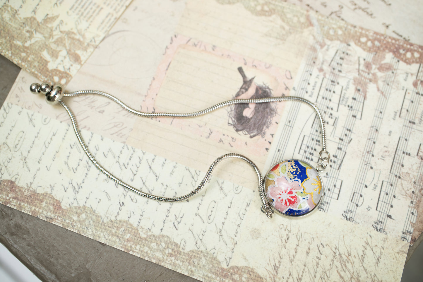 Chiyogami Pendant Bracelet