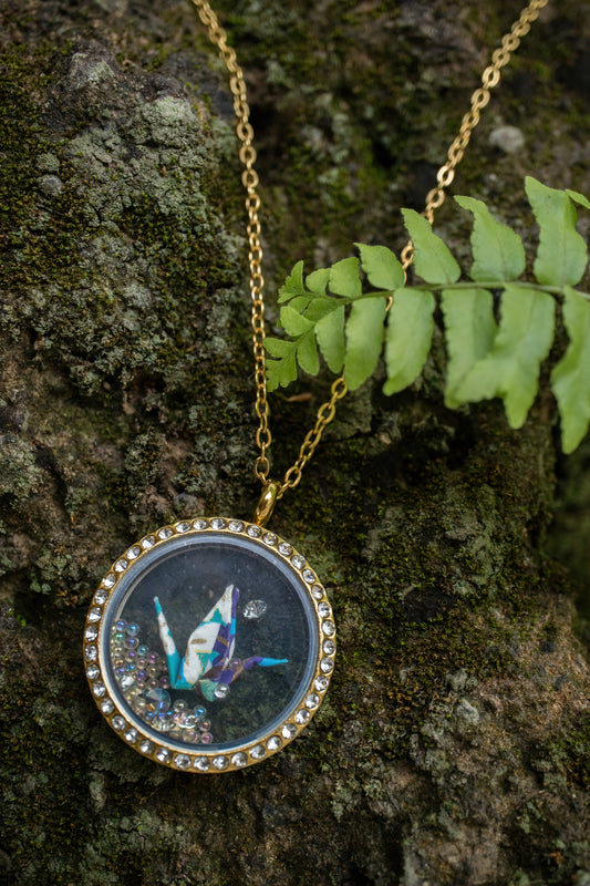 Crane Origami Necklace