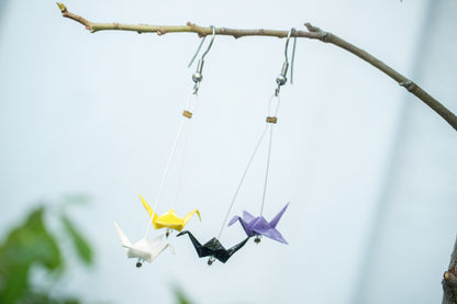 Nonbinary Mini Crane LGBTQ Origami Earrings