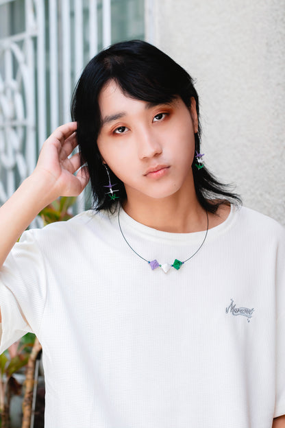 Genderqueer Mini Crane LGBTQ Origami Earrings