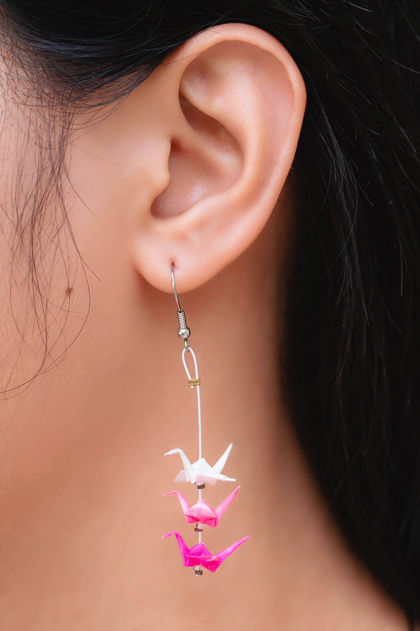 Lesbian Mini Crane LGBTQ Origami Earrings