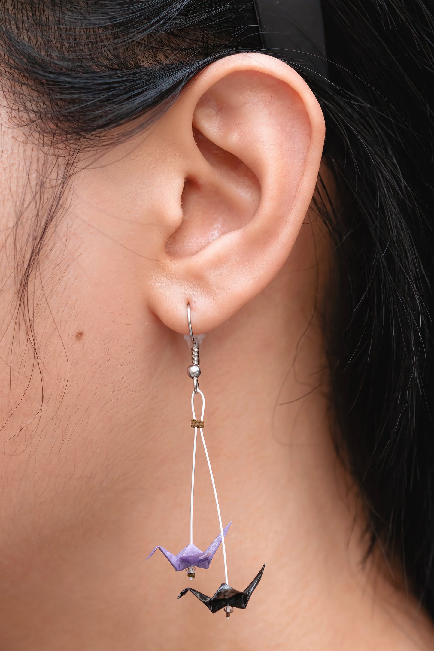 Nonbinary Mini Crane LGBTQ Origami Earrings