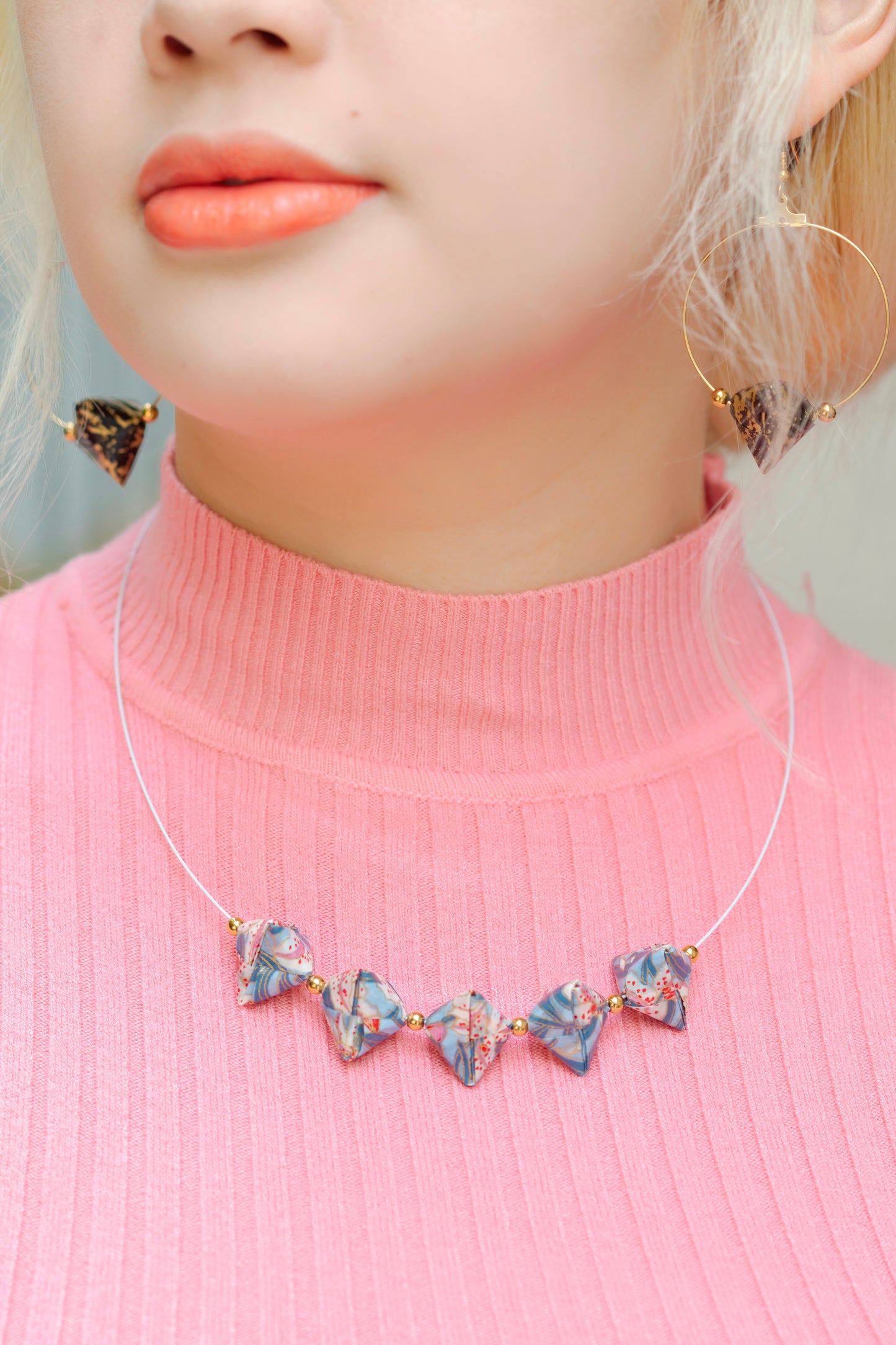Sonobe Abstract Necklace