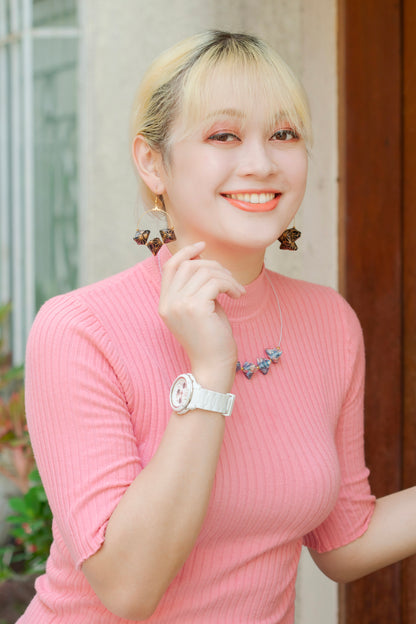 Triple Sonobe Origami Creole Earrings