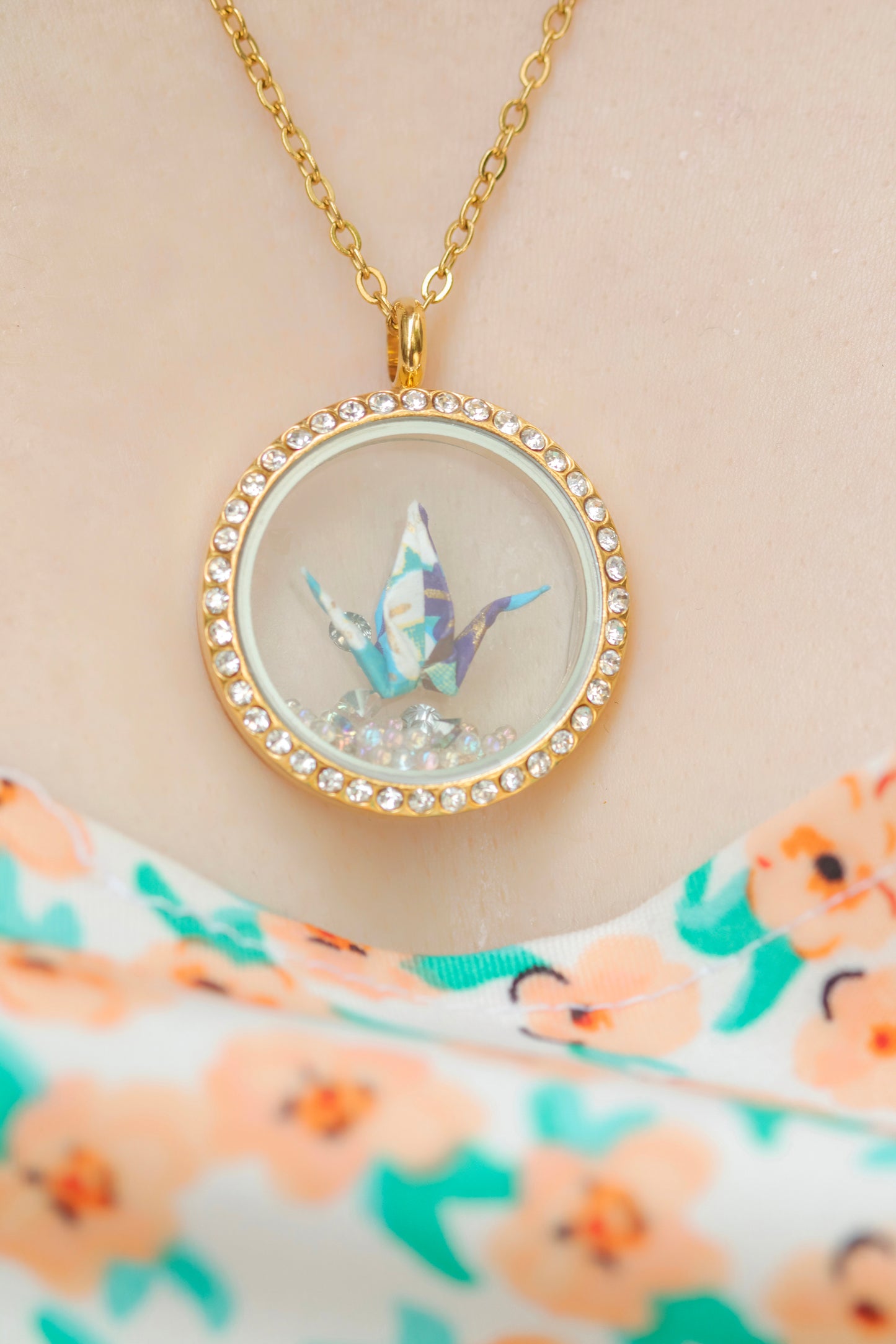 Crane Origami Necklace