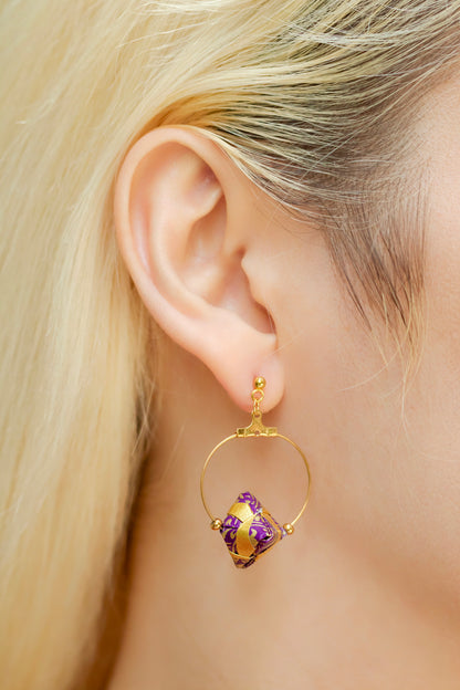 Sonobe Stripe Origami Earrings