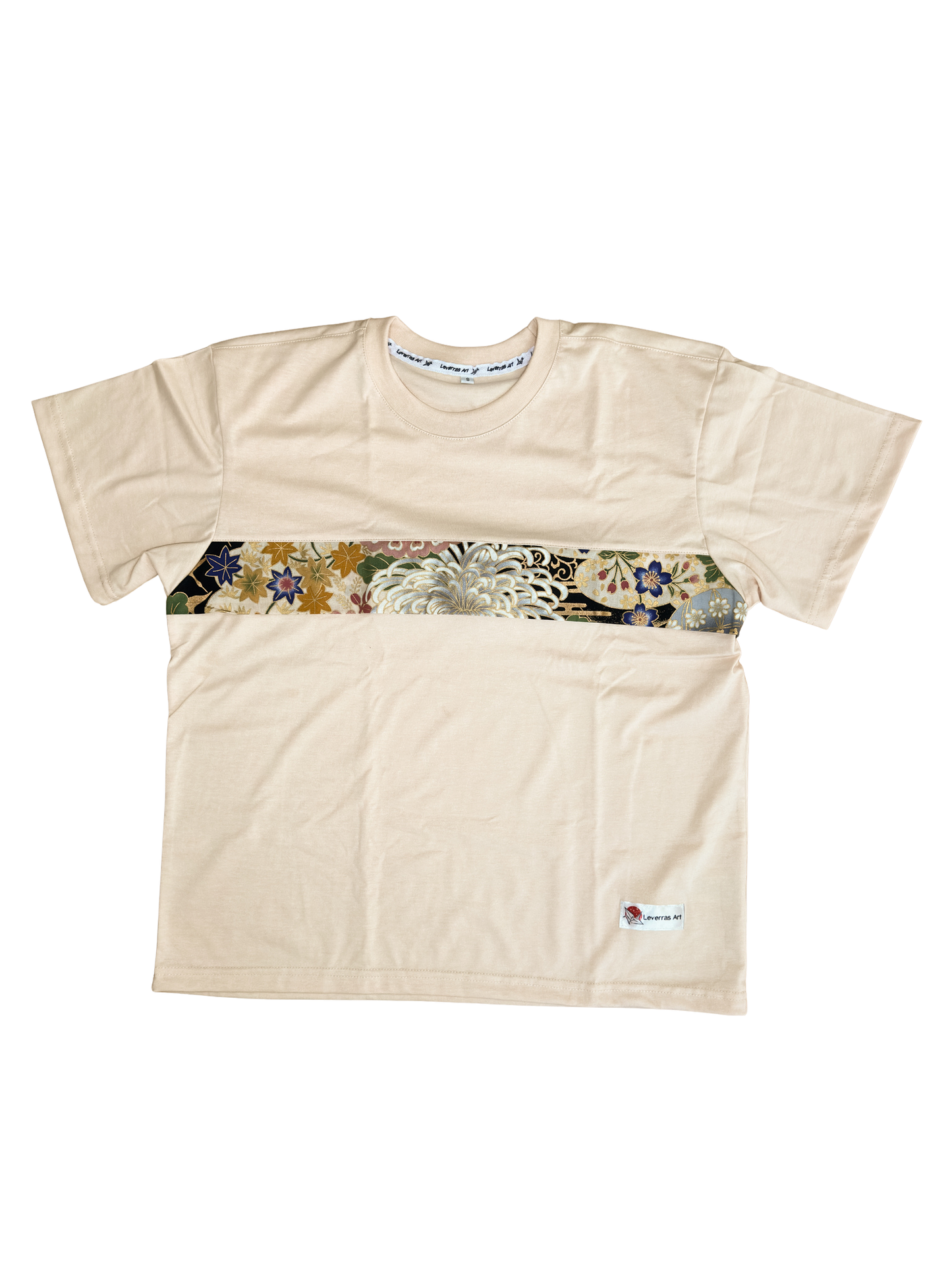 Unisex T-Shirt Loose Fit with Traditional Japanese Fabric