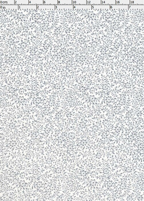 Gray textured chiyogami paper pattern with a ruler at the top