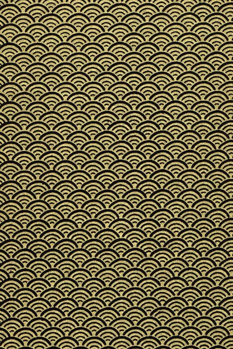 Gold wave pattern on a black background