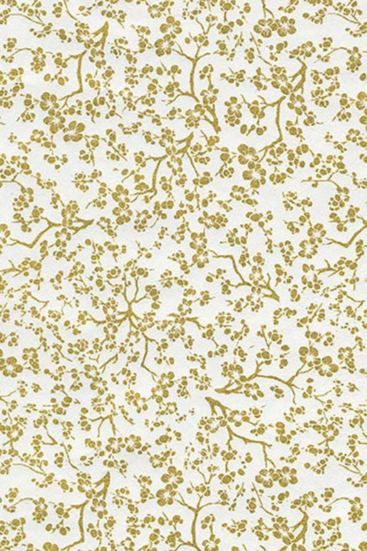 Floral pattern with green leaves on a white background