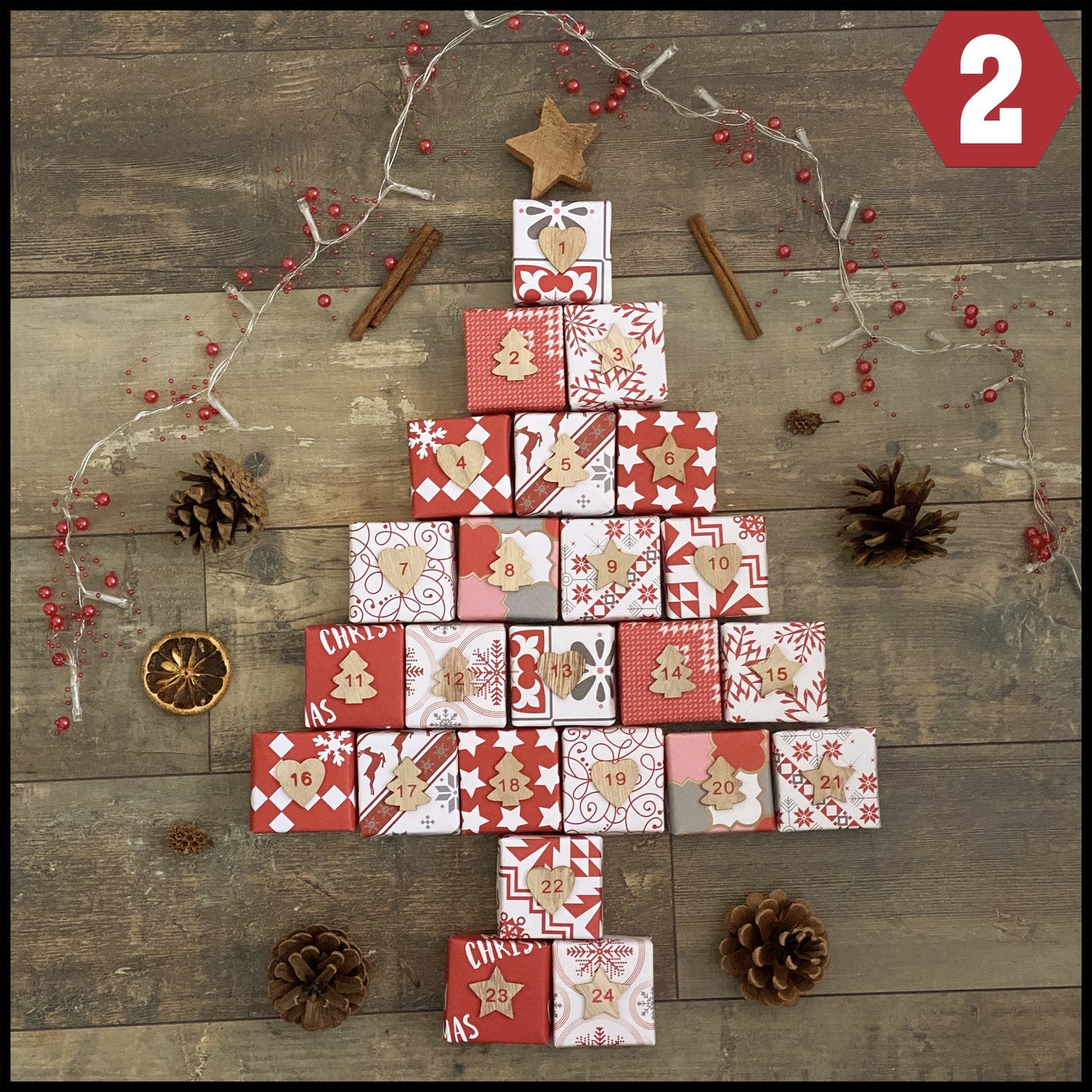 Advent calendar to fill yourself | 24 Advent boxes origami boxes Christmas DIY Japanese | Reusable Handmade