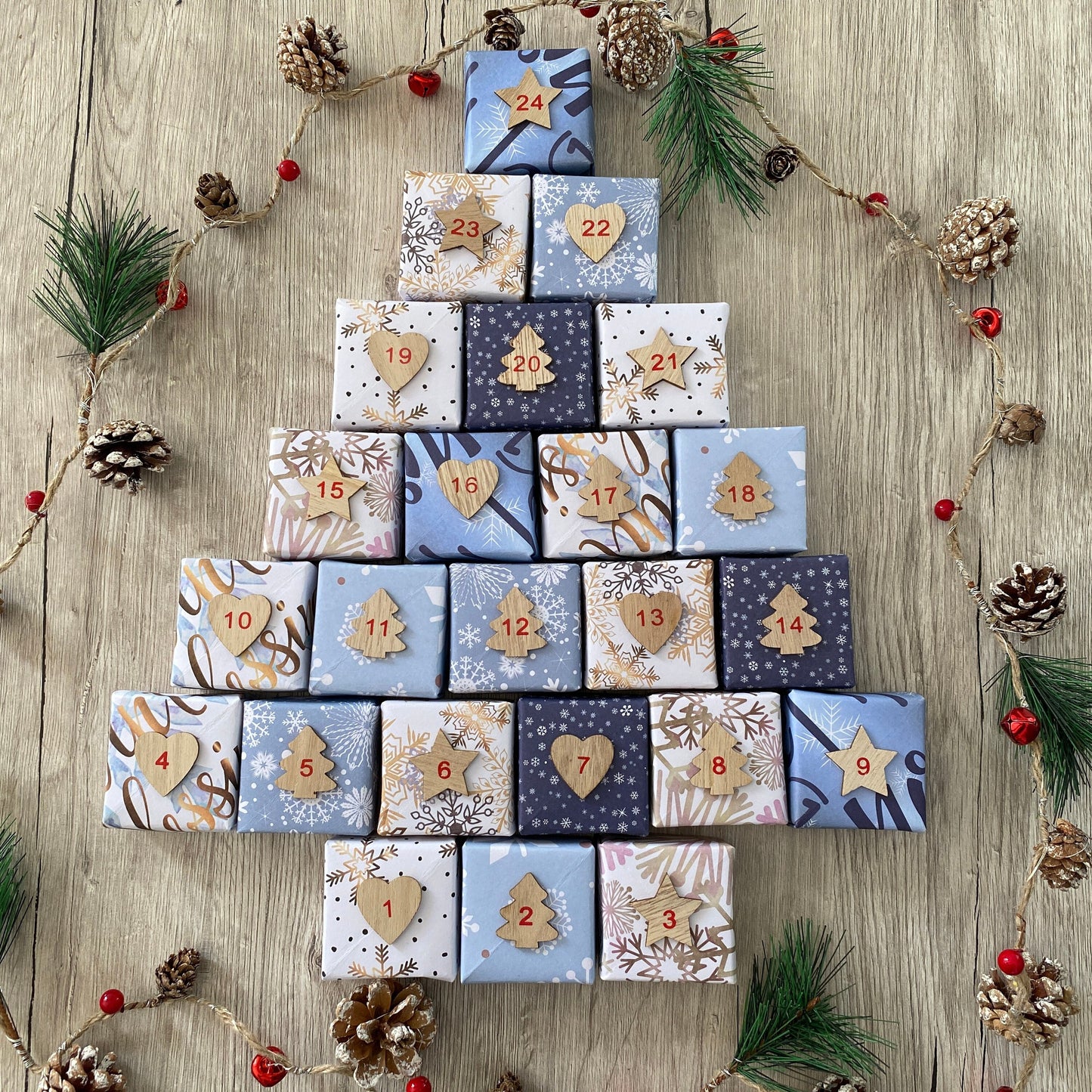 Advent calendar to fill yourself | 24 Advent boxes origami boxes Christmas DIY Japanese | Reusable Handmade