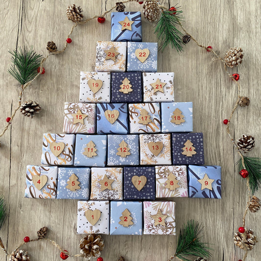 Advent calendar to fill yourself | 24 Advent boxes origami boxes Christmas DIY Japanese | Reusable Handmade