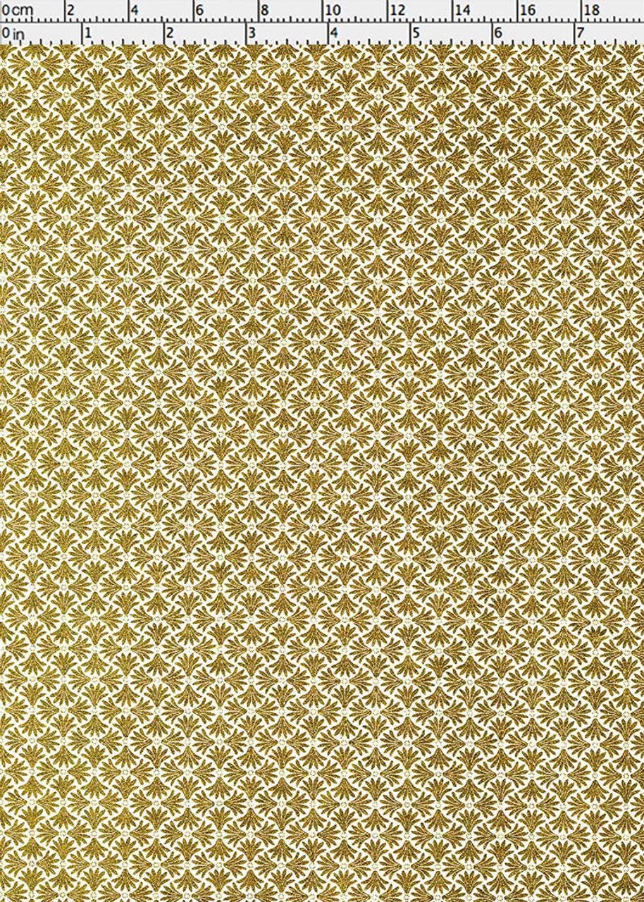 Patterned  chiyogami paper with a geometric design on a white background