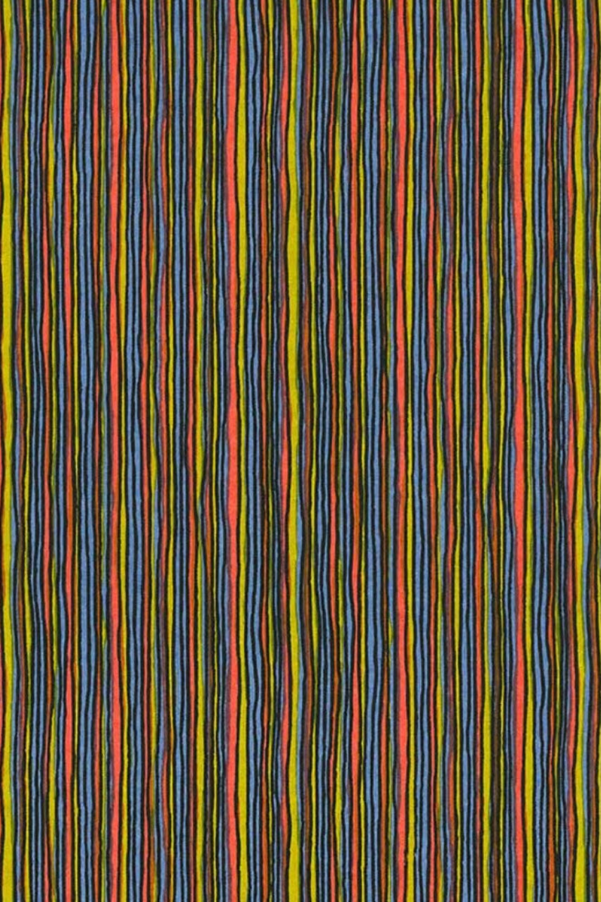 Multicolored striped pattern on a fabric background
