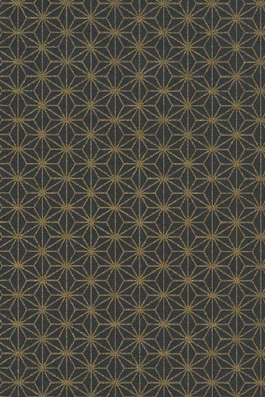 Geometric patterned chiyogami paper on a dark background