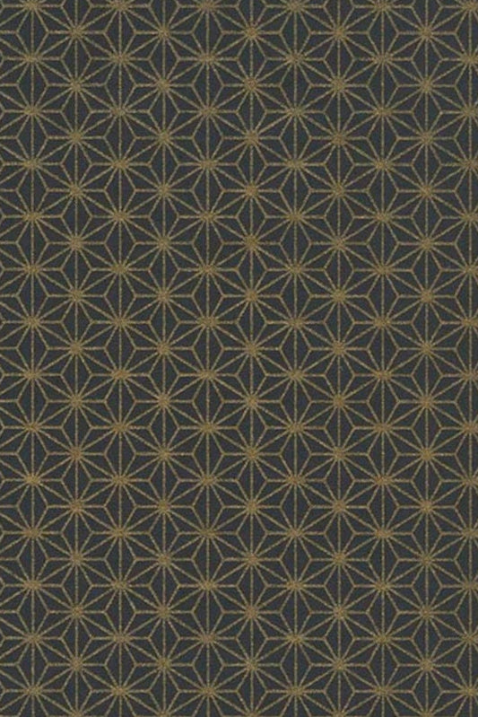 Geometric patterned chiyogami paper on a dark background