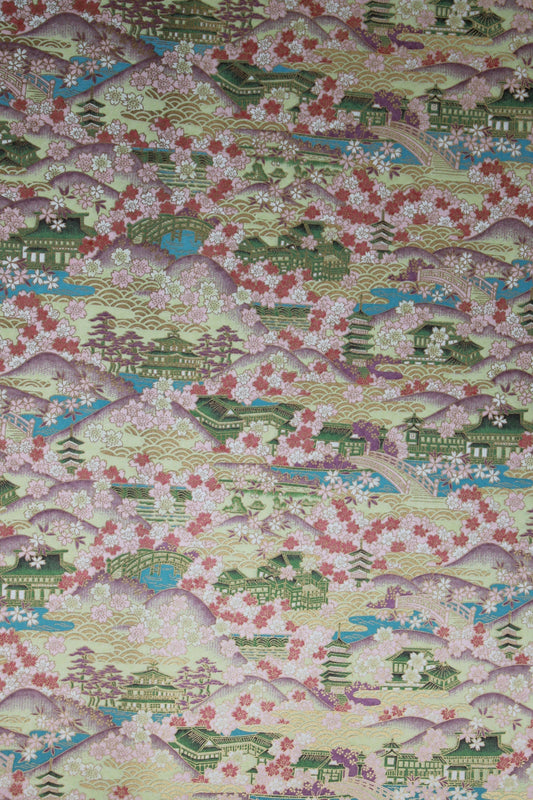 Patterned  chiyogami paper with intricate design in various colors