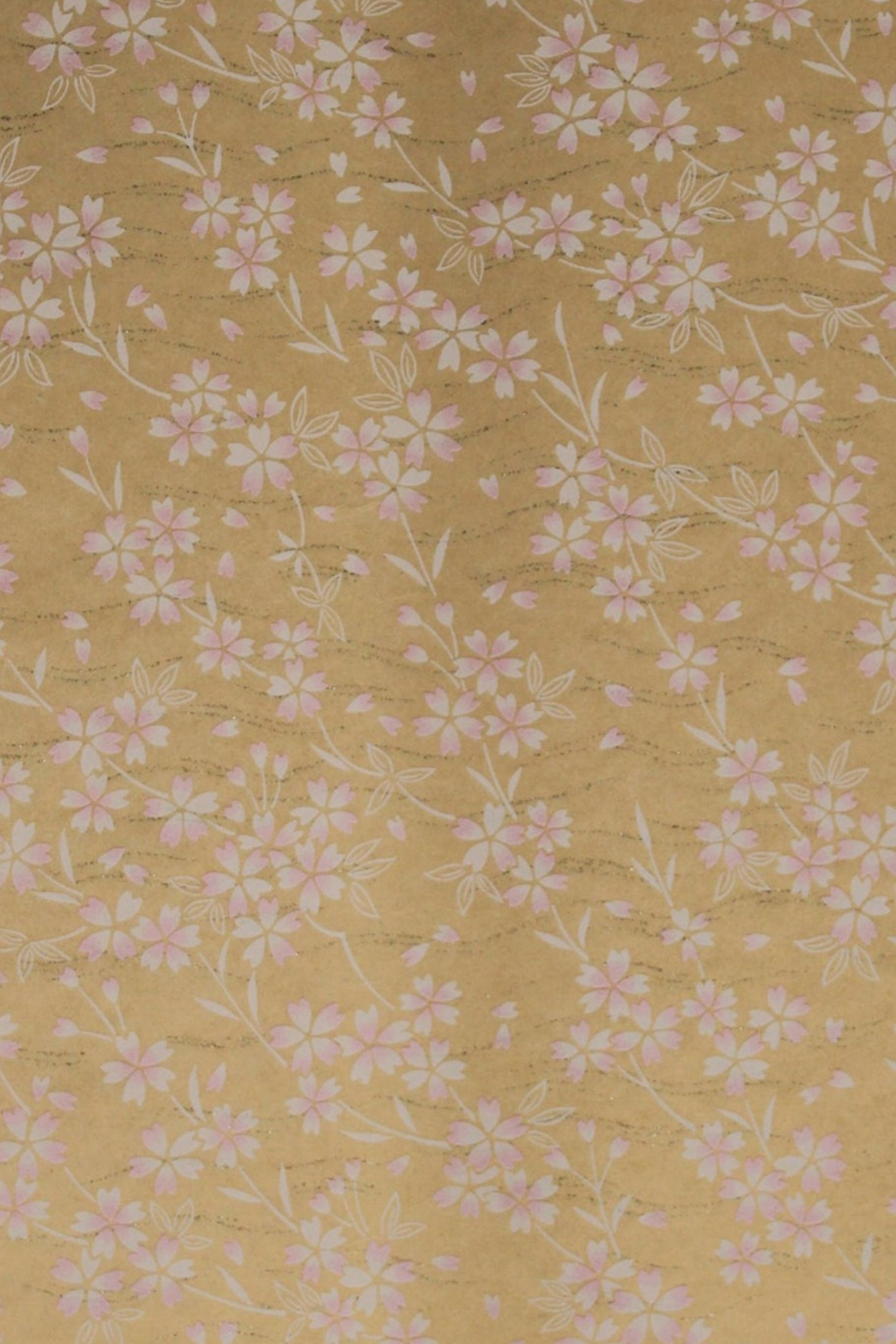Chiyogami paper with Floral pattern on a yellow background