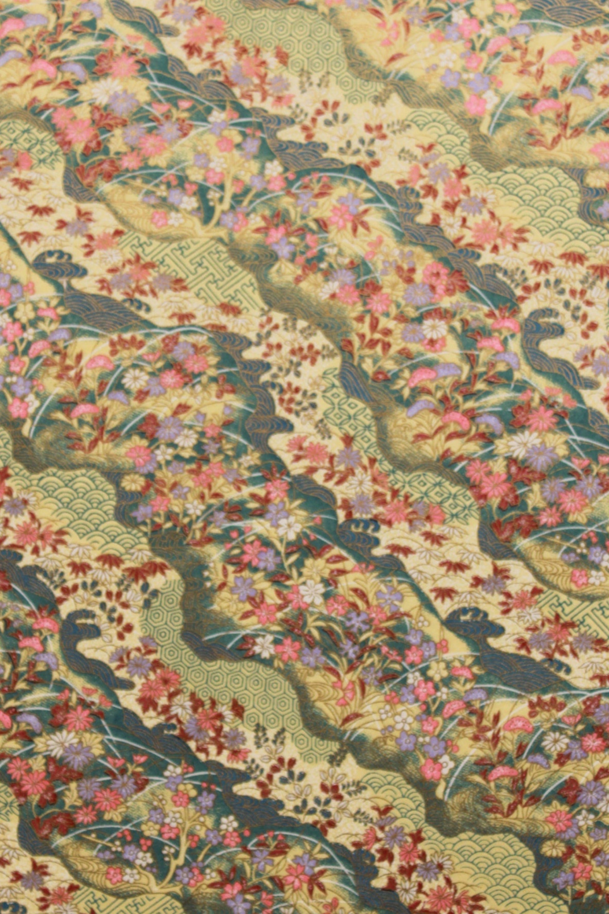 Patterned  chiyogami paper with a mix of colors and textures