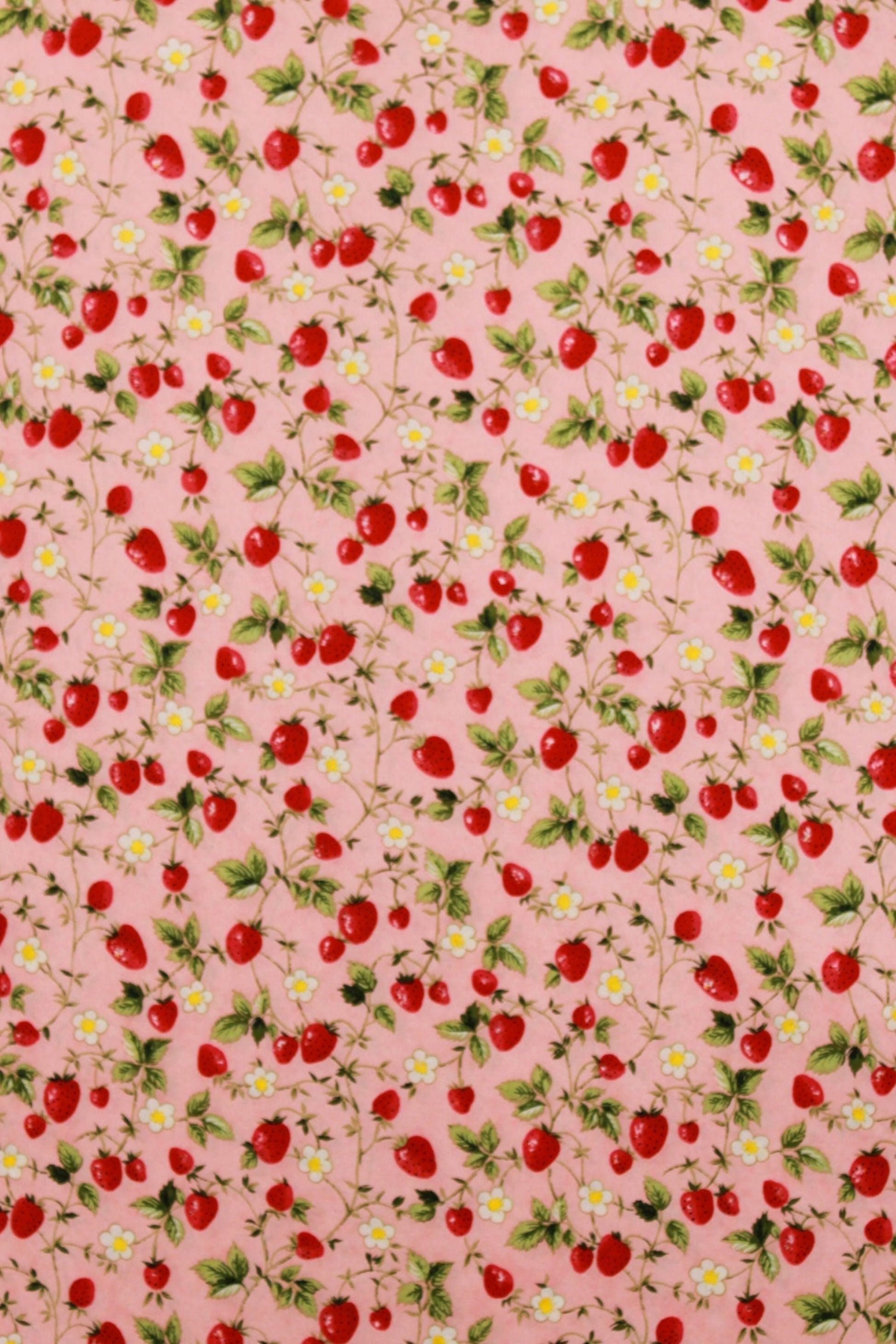 Pattern of red cherries on a pink background