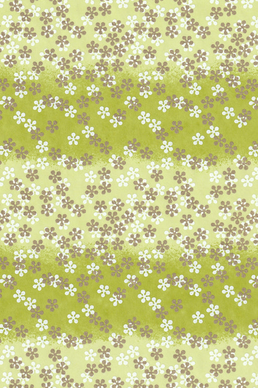 Floral pattern on a green background
