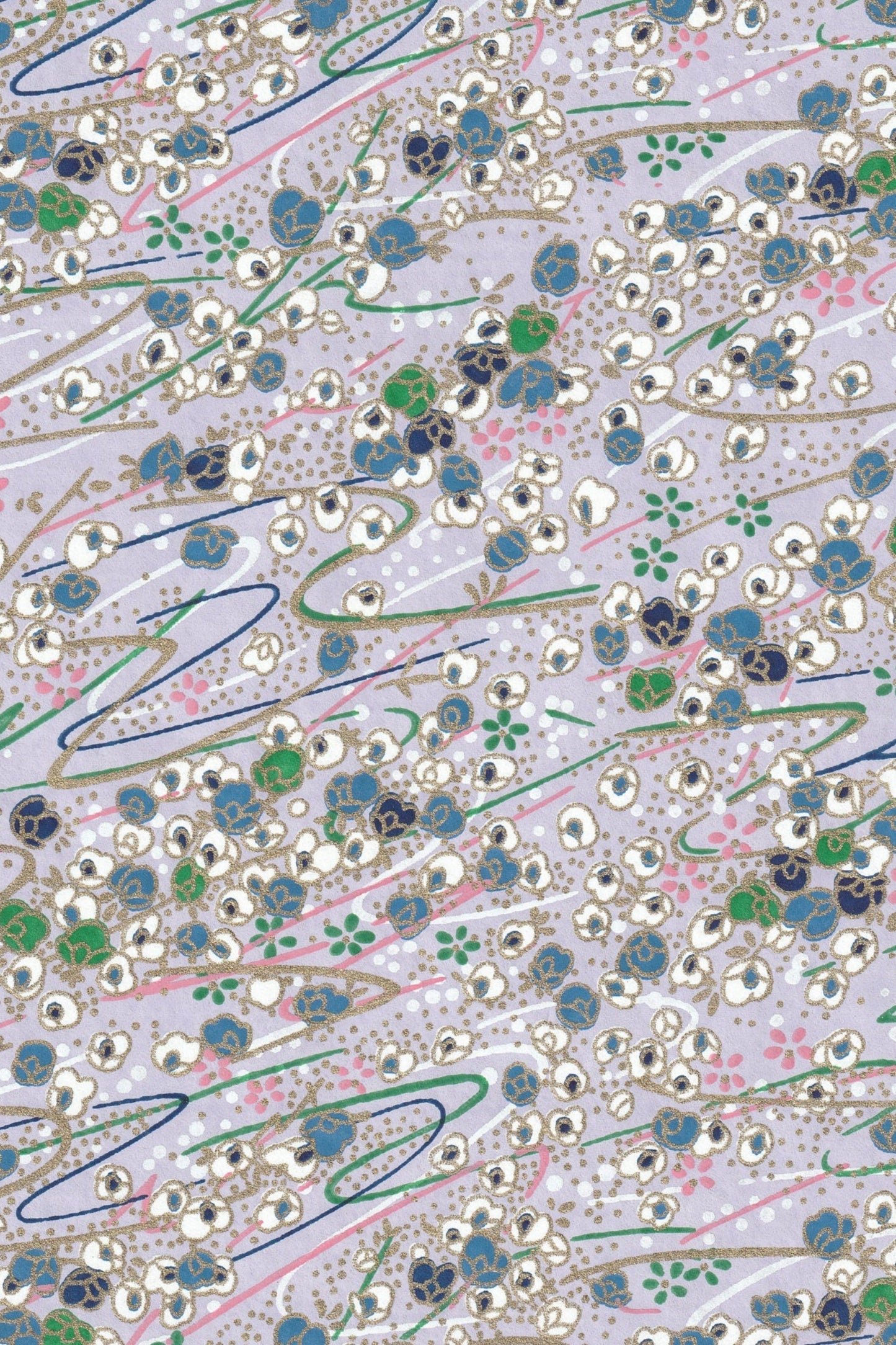 Textured pattern with small circles and lines in various colors on a light background