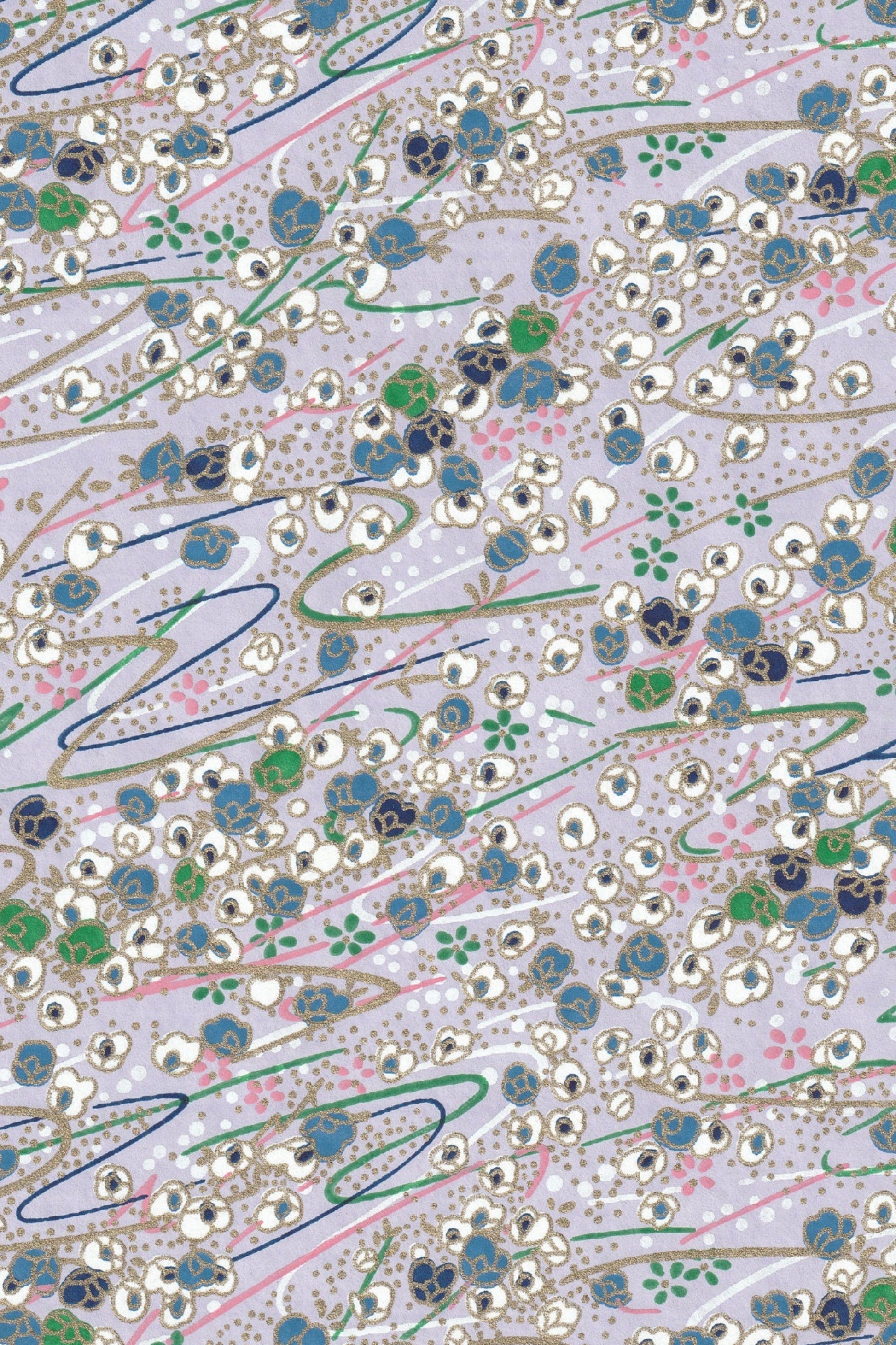 Textured pattern with small circles and lines in various colors on a light background